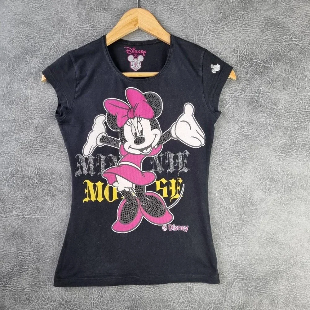 Disney T Shirt womens Minnie Mouse Graphic print Tee vintage - Picture 1 of 4